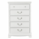 Lucida 5 Drawer Chest in White 2039W-9 - Michael's Discount Furniture