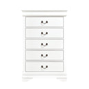 Mayville 5 Drawer Chest in White 2147W-9 - Michael's Discount Furniture