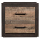 Miter Nightstand in Rustin Mahogany & Dark Ebony 1762-4 - Michael's Discount Furniture
