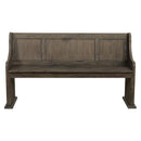 Toulon Bench with Curved Arms in Dark Pewter 5438-14A - Michael's Discount Furniture