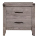 Woodrow 2 Drawer Nightstand in Gray 2042-4 - Michael's Discount Furniture
