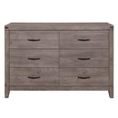Woodrow 6 Drawer Dresser in Gray 2042-5 - Michael's Discount Furniture