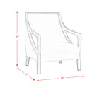 Hopkins Chair w/Brown Arm Columbia Natural(ISTA 3)