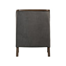 Hopkins Chair w/Brown Arm Columbia Charcoal