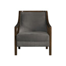 Hopkins Chair w/Brown Arm Columbia Charcoal