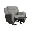 Hornet Motion Glider Recliner in Rancho Grey - Michael's Discount Furniture