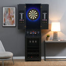 Hurricanes Dartboard Cabinet with Speaker and LED in Black (3A Packing) - Michael's Discount Furniture
