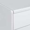 Irvine Mini Dressing Table with Stool, LED and USB in Glossy White - Michael's Discount Furniture