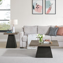 Jemma 2PC Occasional Table Set in Grey and Dark Espresso-Coffee Table & End Table - Michael's Discount Furniture