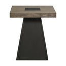 Jemma End Table in Grey and Dark Espresso - Michael's Discount Furniture