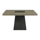 Jemma Square Table w/ Grey Top & Dark Espresso Base - Michael's Discount Furniture