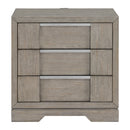 Kelis 3-Drawer Nightstand with USB in Grey - Michael's Discount Furniture