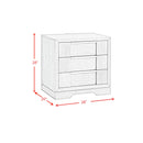 Kelis 3-Drawer Nightstand with USB in Grey - Michael's Discount Furniture