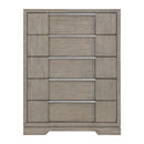 Kelis 5-Drawer Chest in Grey - Michael's Discount Furniture