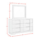 Kelis Dresser and Mirror Set in Grey - Michael's Discount Furniture