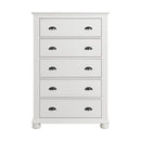 Kona 5-Drawer Chest in White