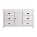 Kona 6-Drawer Dresser in White - Michael's Discount Furniture