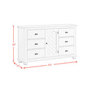 Kona 6-Drawer Dresser in White - Michael's Discount Furniture