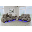 Lantana Power Motion Sofa with Power Headrest, Led, DDT, reading light and PWS in Rocky Grey/Brown - Michael's Discount Furniture