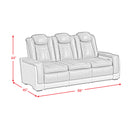 Lantana Power Motion Sofa with Power Headrest, Led, DDT, reading light and PWS in Rocky Cement/Charcoal - Michael's Discount Furniture