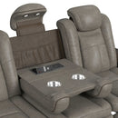 Lantana 3PC Living Room Set in Rocky Grey/Brown-Sofa, Loveseat & Recliner - Michael's Discount Furniture