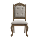 Madison Park Dining Side Chair with Beige Fabric in Walnut (2 Per Carton) - Michael's Discount Furniture