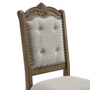 Madison Park Dining Side Chair with Beige Fabric in Walnut (2 Per Carton) - Michael's Discount Furniture