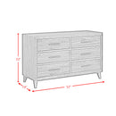 Malia 6-Drawer Dresser in Walnut - Michael's Discount Furniture