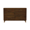 Malia 6-Drawer Dresser in Walnut - Michael's Discount Furniture