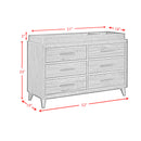 Malia Dresser and Topper in Walnut - Michael's Discount Furniture