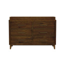 Malia Dresser and Topper in Walnut - Michael's Discount Furniture