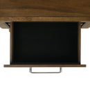 Malibu Bench with Grey Fabric in Walnut - Michael's Discount Furniture