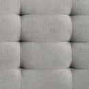 Malibu Bench with Grey Fabric in Walnut - Michael's Discount Furniture