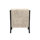 Marina Chair with kidney pillow in Langley Cream and Brushed Espresso Finish - Michael's Discount Furniture