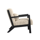 Marina Chair with kidney pillow in Langley Cream and Brushed Espresso Finish - Michael's Discount Furniture