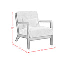 Marina Chair with kidney pillow in Langley Cocoa and Brushed Espresso Finish - Michael's Discount Furniture