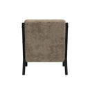 Marina Chair with kidney pillow in Langley Cocoa and Brushed Espresso Finish - Michael's Discount Furniture