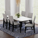 Marlene Standard Height Dining Set in Black-Table and Four Chairs - Michael's Discount Furniture