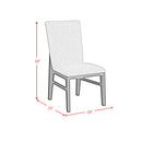 Marlene Dining Side Chair with Grey Fabric in Black (2 Per Carton) - Michael's Discount Furniture