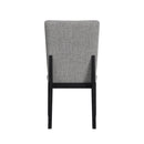 Marlene Dining Side Chair with Grey Fabric in Black (2 Per Carton) - Michael's Discount Furniture
