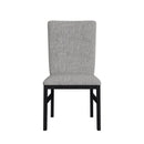 Marlene Dining Side Chair with Grey Fabric in Black (2 Per Carton) - Michael's Discount Furniture