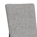 Marlene Dining Side Chair with Grey Fabric in Black (2 Per Carton) - Michael's Discount Furniture