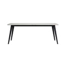 Marlene Dining Table with White Faux Marble Top in Black - Michael's Discount Furniture