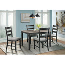 Martin 5 pc Dining Set (Black Base) - Michael's Discount Furniture