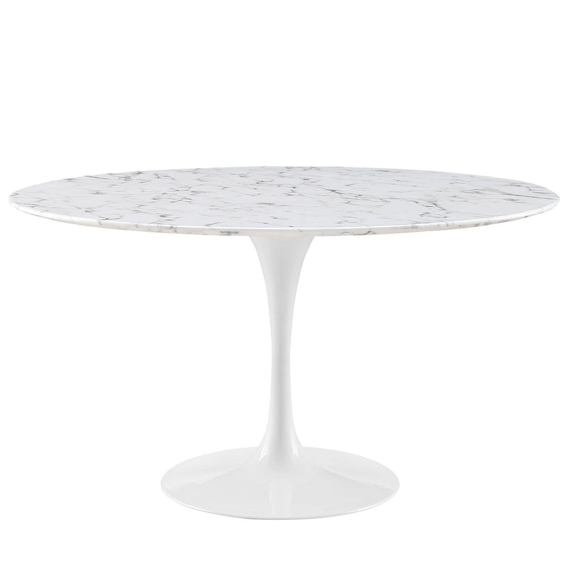 Lippa 54" Round Artificial Marble Dining Table