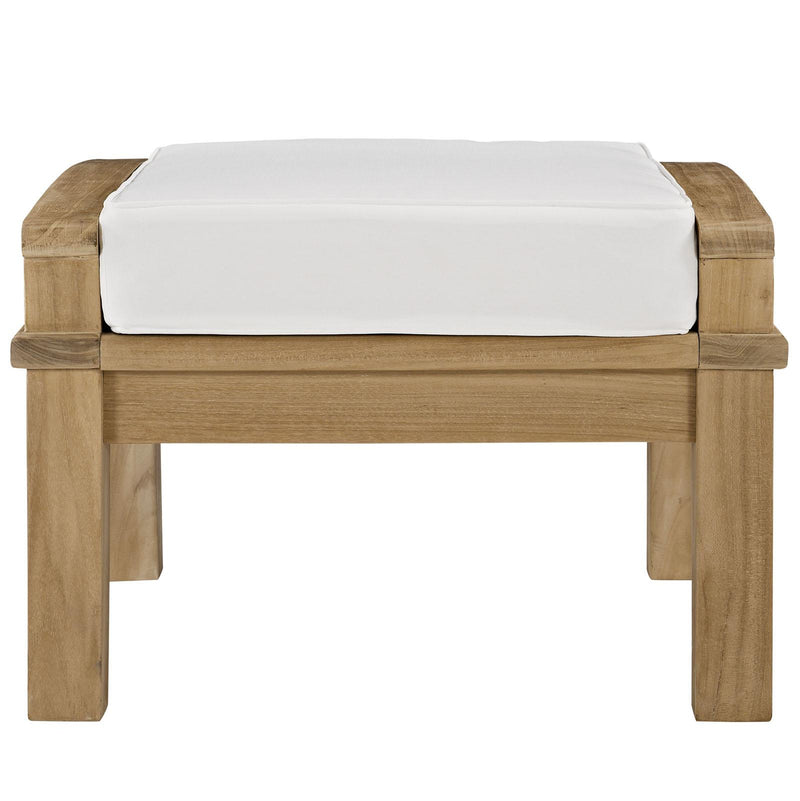 Marina Outdoor Patio Teak Ottoman
