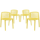 Curvy Dining Chairs Set of 4