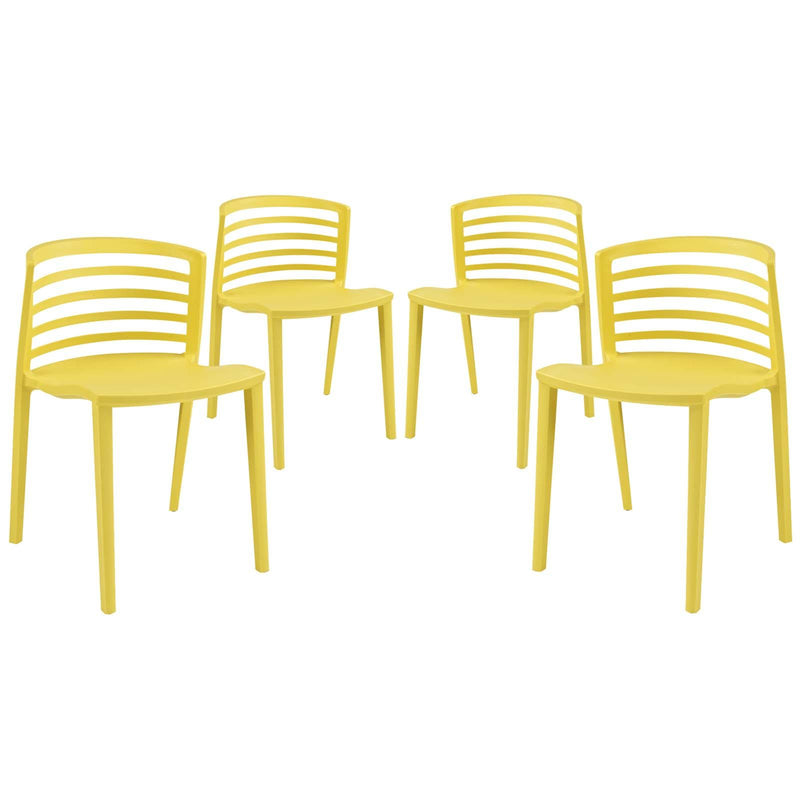 Curvy Dining Chairs Set of 4