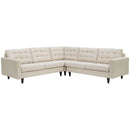 Empress 3 Piece Upholstered Fabric Sectional Sofa Set