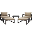 Fortuna 5 Piece Outdoor Patio Sectional Sofa Set
